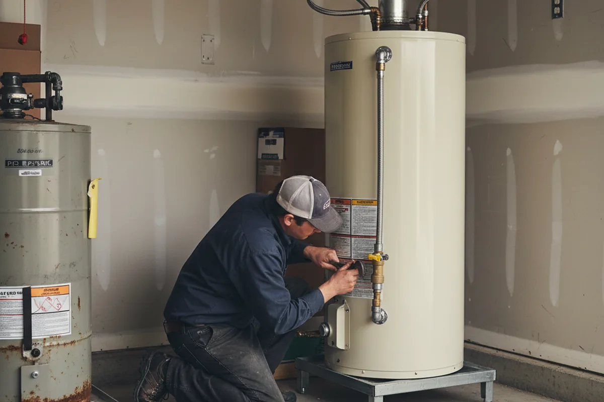 Water heater and shutoff valve replacement in Miles