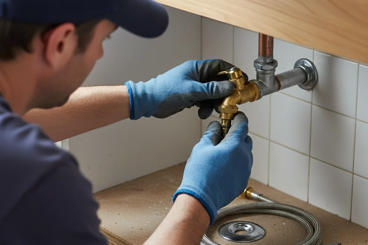 Shutoff valve and fitting work during Repiping in Miles
